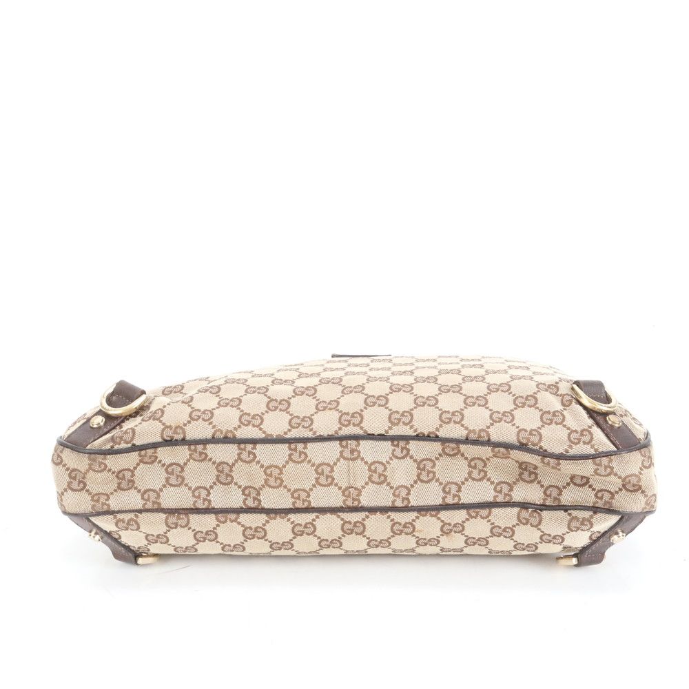 美品♪︎GUCCI ショルダーバッグ アビーライン キャンバス レザー GG柄 美品 グッチ GG キャンバス アビー 130737 レザー ショルダーバッグ