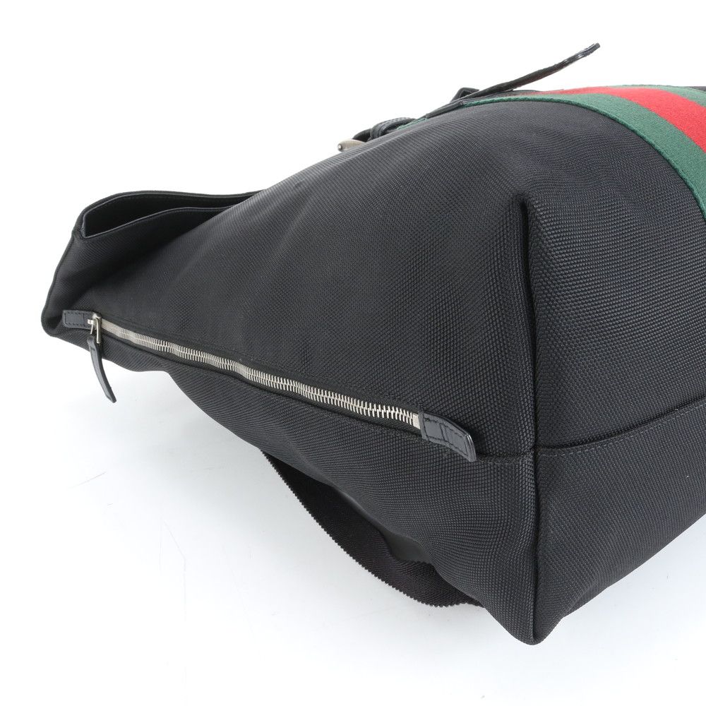 極美品 グッチ シェリー ライン 337075 レザー リュックサック