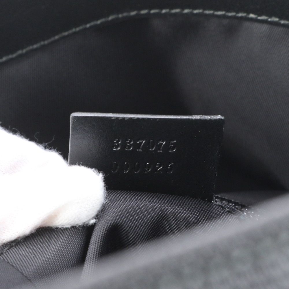 極美品 グッチ シェリー ライン 337075 レザー リュックサック