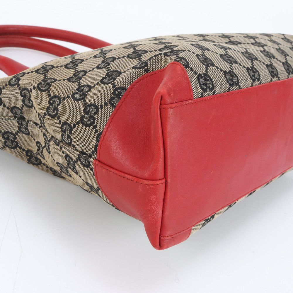 美品 グッチ GGキャンバス 002 1119 レザー トート バッグ 肩掛け