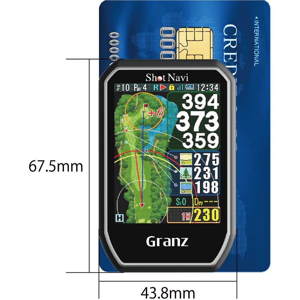 新品 Shot Navi(ショットナビ) Granz BK ゴルフGPS タッチパネル どで