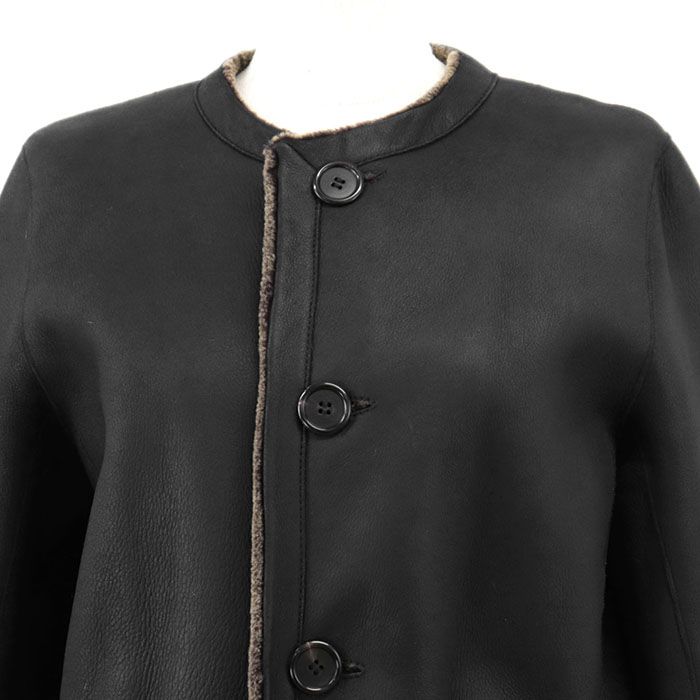 TAE ASHIDA タエアシダ ラムファー 本革コート レザー 7号 極美品】TAE ASHIDA タエ・アシダ ムートンコート リバーシブル レザー
