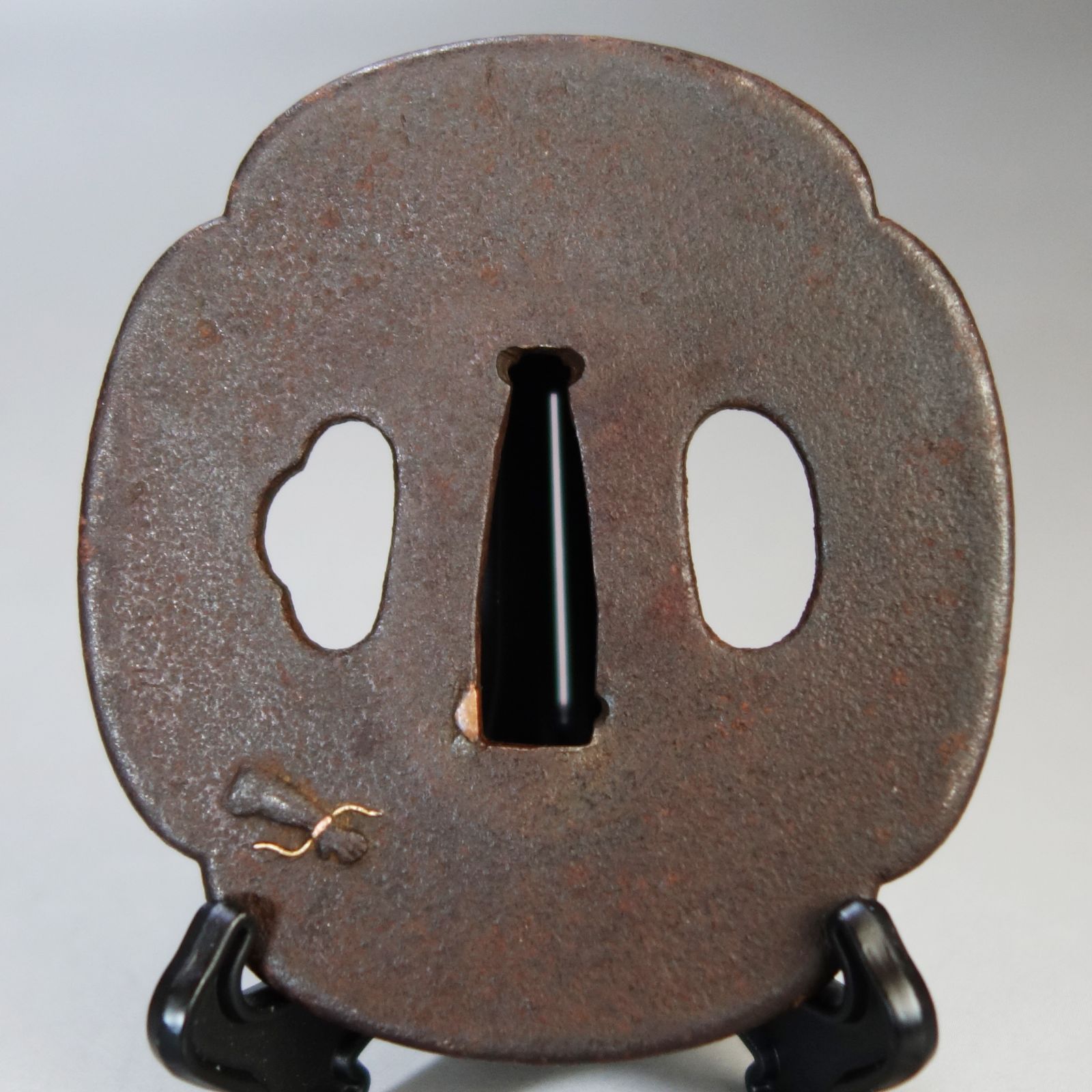 鍔 鐔 鉄地 象嵌 刀装具 桜 月 鍔 鐔 鉄地 象嵌 刀装具 桜 月