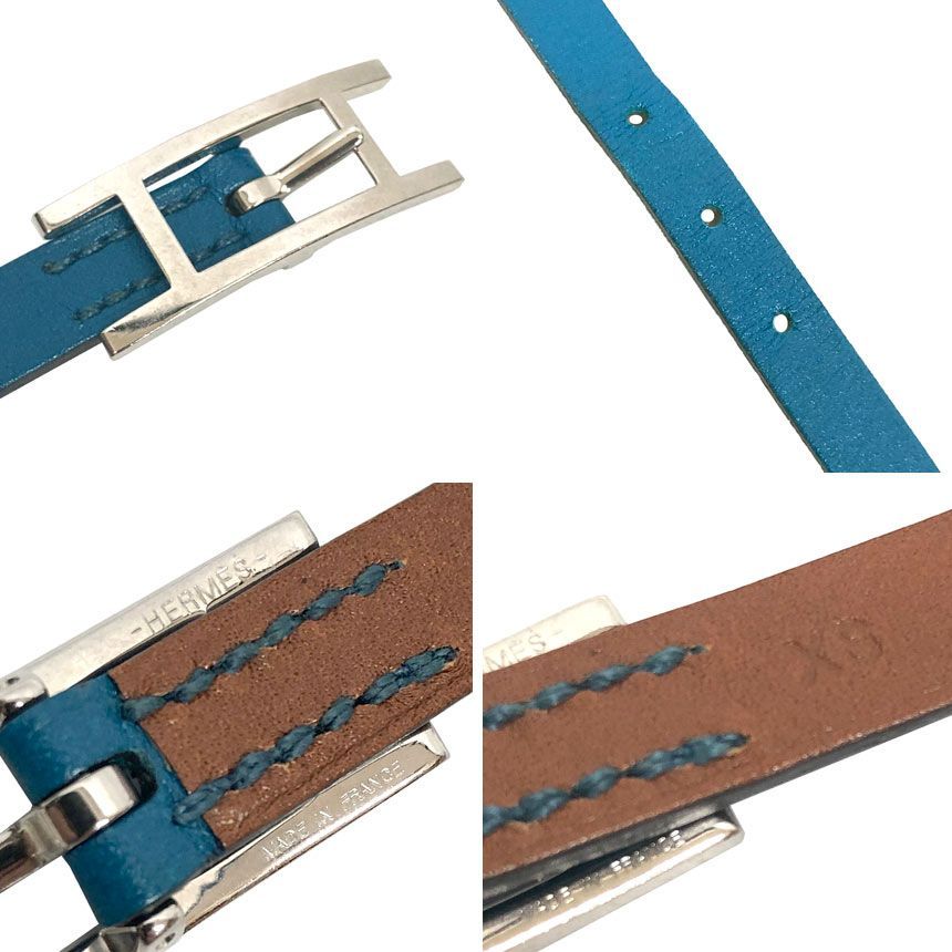 HERMES エルメス レザー ブレスレット ビーアピ ドゥブルトゥール XS