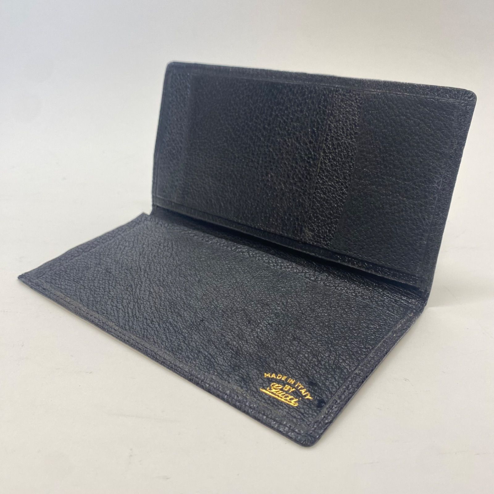 GUCCI ブラックレザー 長財布 GUCCI グッチ シマ インターロッキングG