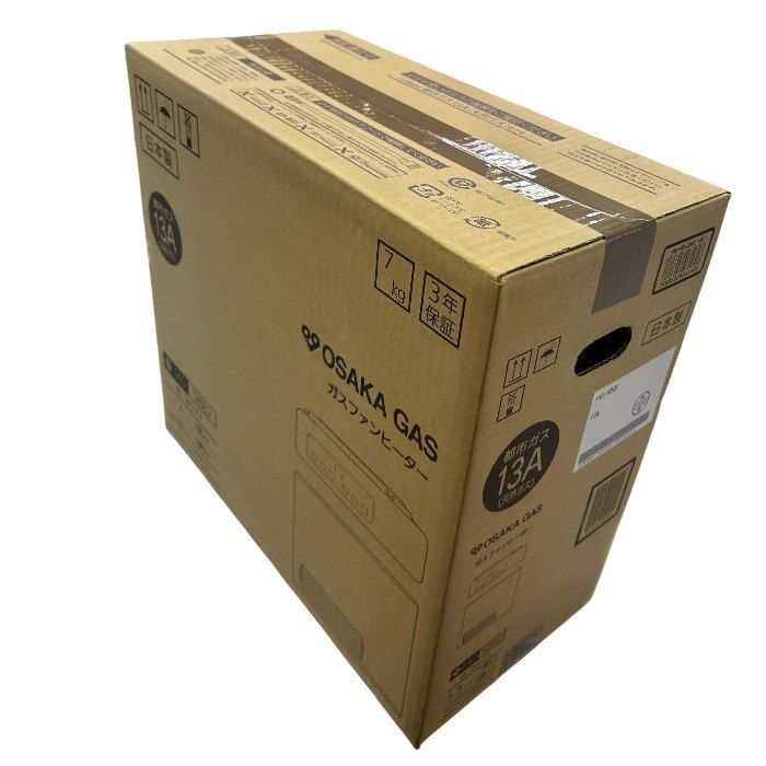 未開封品 大阪ガス ガスファンヒーター ホワイト 都市ガス用 13A 木造7