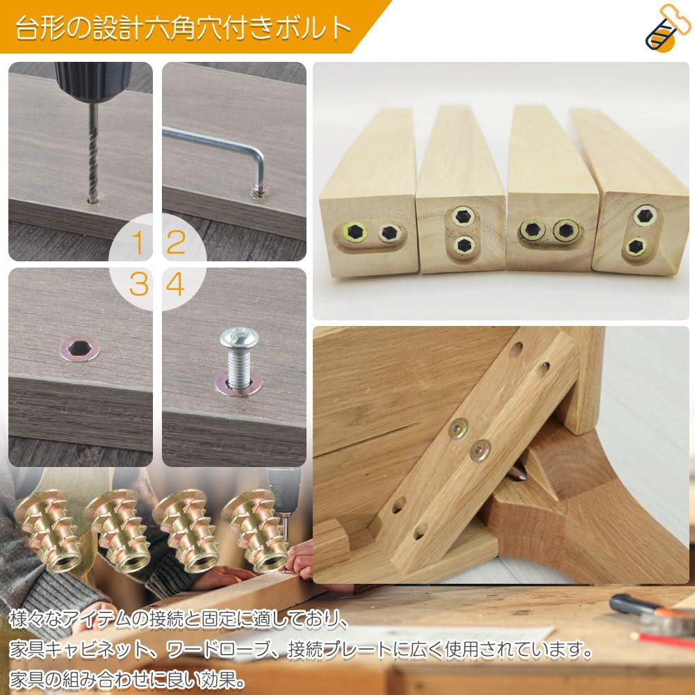新品 埋め込みナット インサートナット M4x10mm 約30個セット