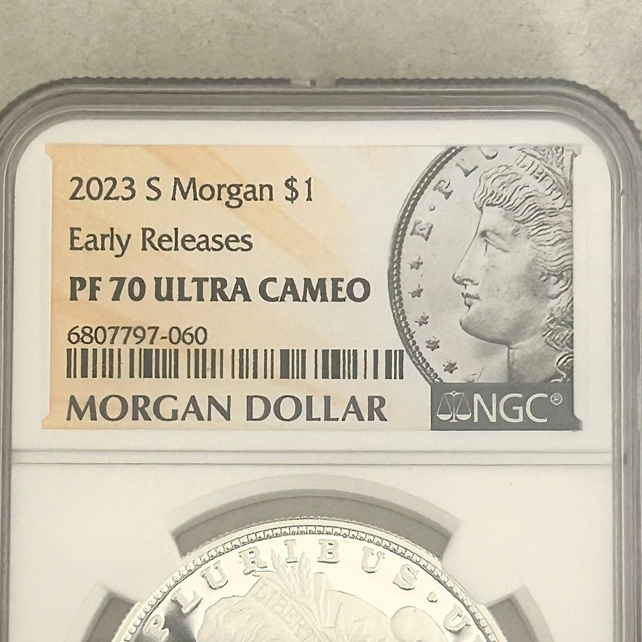 NGC最高鑑定☆2023年アメリカ発行☆復刻版モルガン・ダラー 1ドル