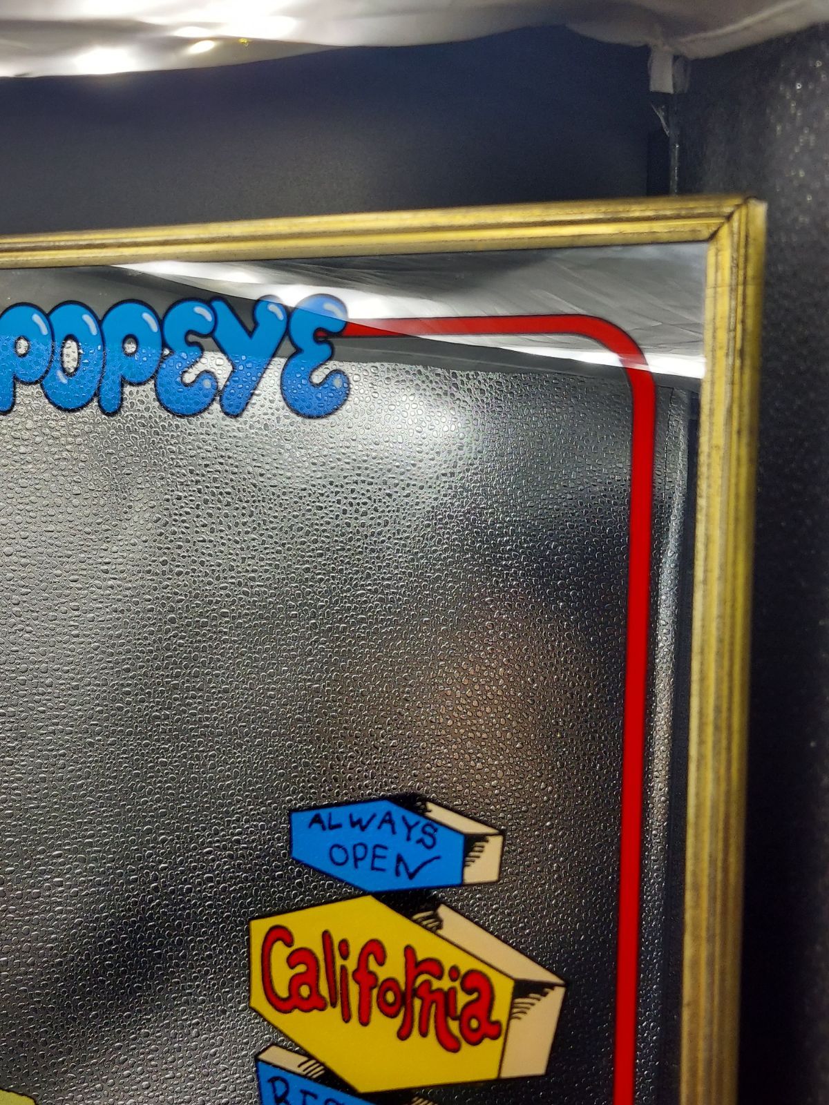 ポパイパブミラー POPEYE ポパイ鏡 アンティークミラー ヴィンテージ