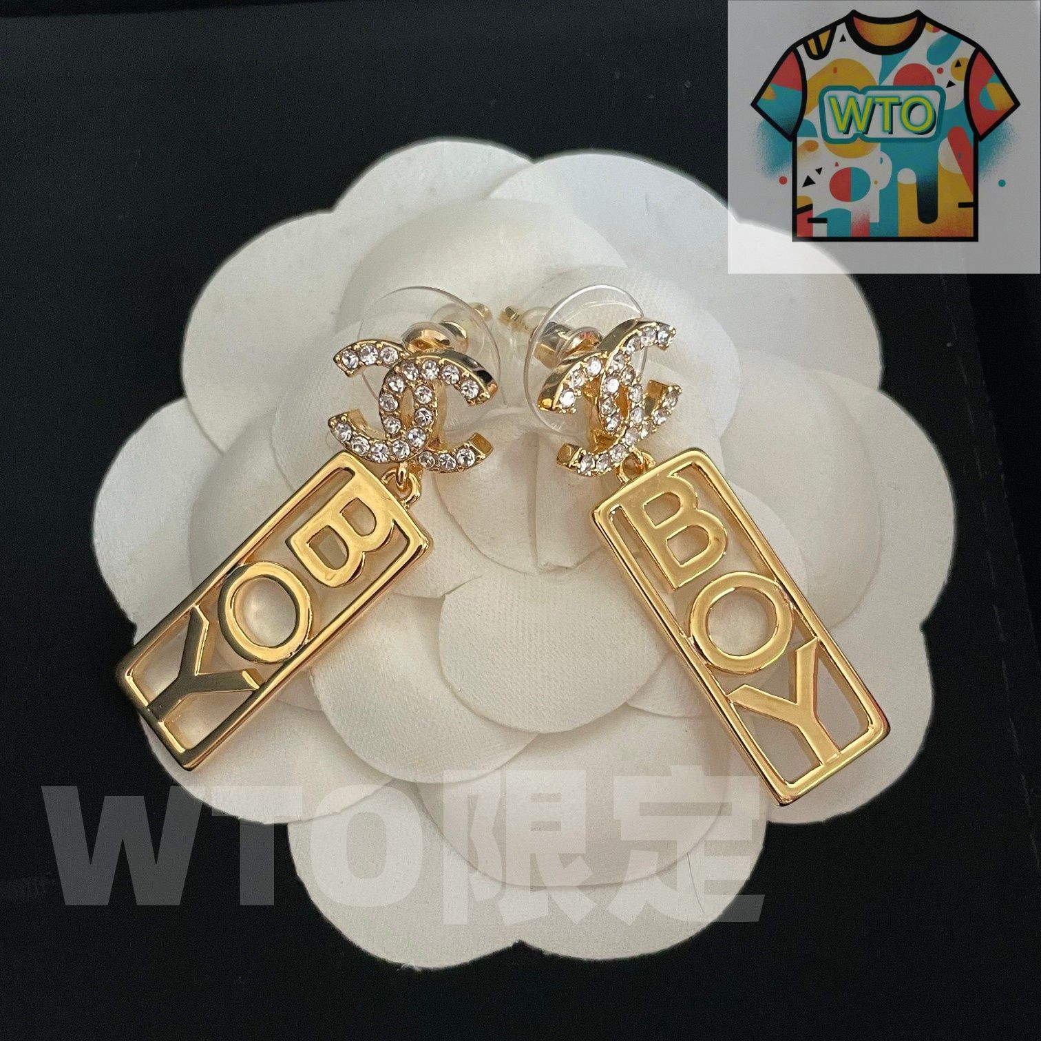 今日特価】Chanel 中古 ダブル C イヤリング オリジナルリプリカロゴ