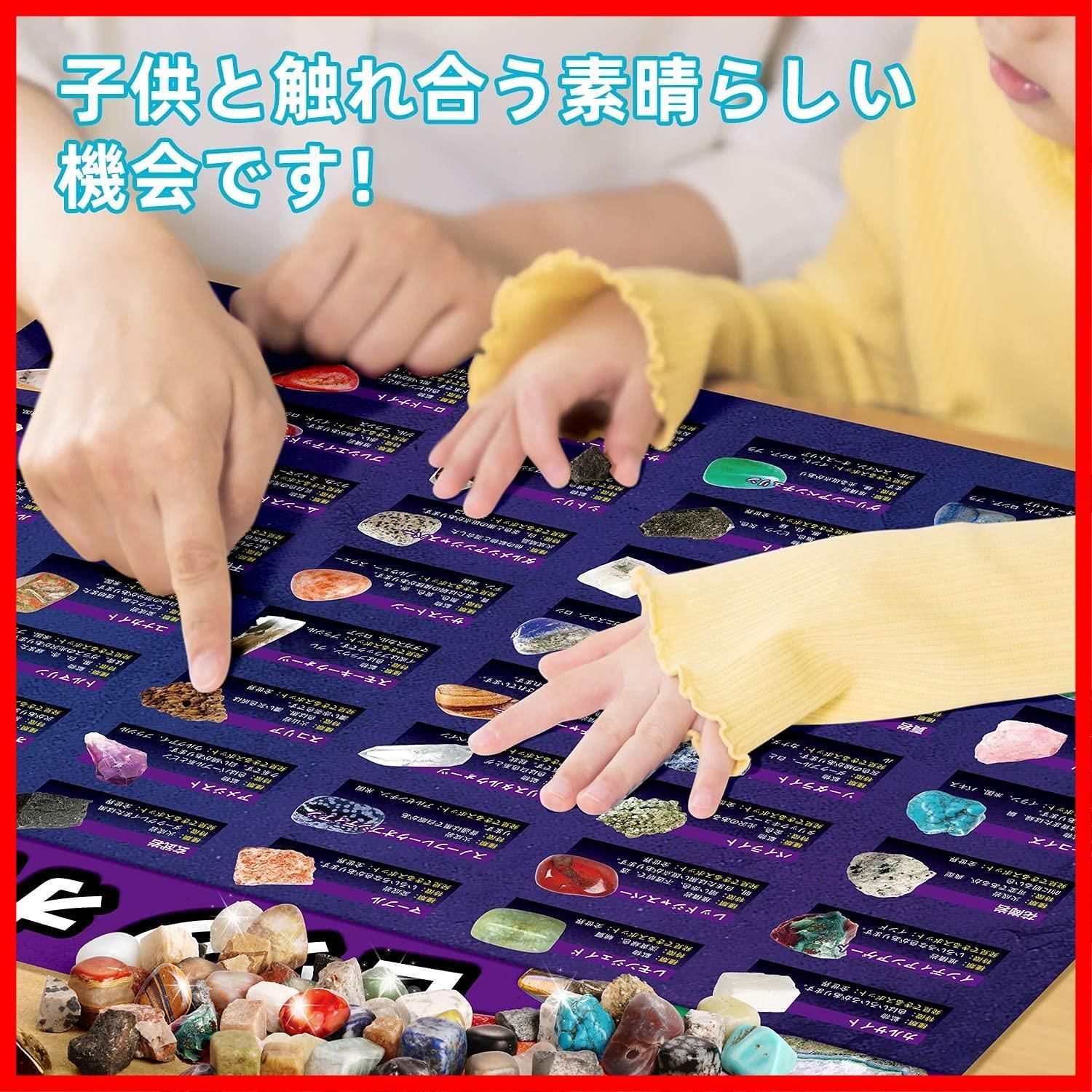 XXTOYS 鉱石標本48種 天然鉱石 宝石おもちゃ 岩石標本 クリスマス