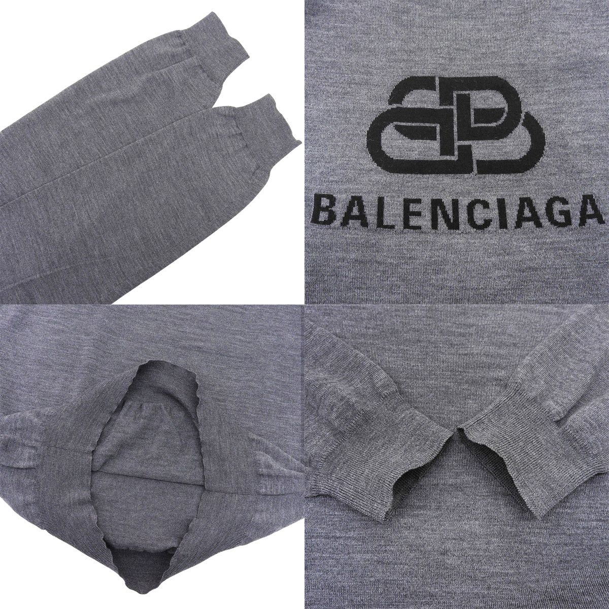 BALENCIAGA(バレンシアガ) クルーネックニット セーター S ウール