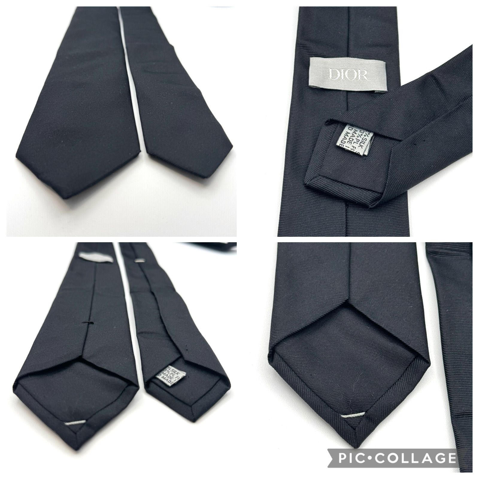 DIOR 黒 ビー 蜂 ワンポイント ロゴ 無地 ナロータイ 1-36-72 - メルカリ
