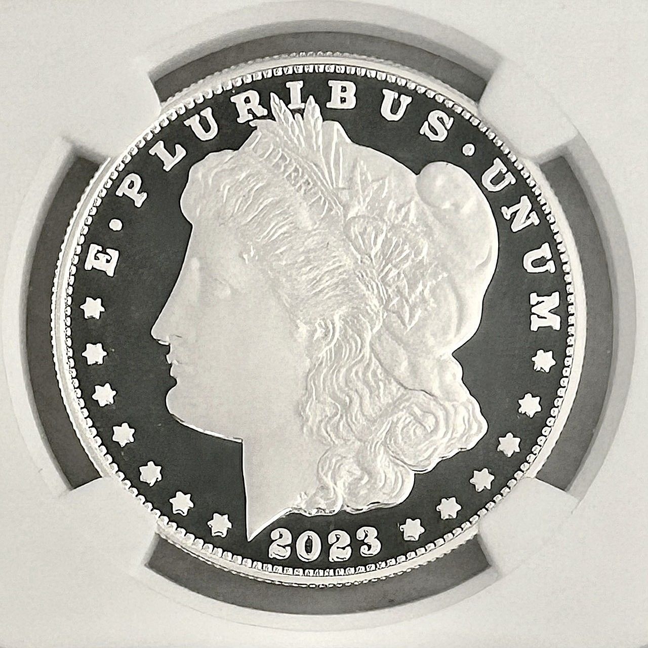 NGC最高鑑定☆2023年アメリカ発行☆復刻版モルガン・ダラー 1ドルプルーフ銀貨（初年度）☆PF70UC Early Releases - メルカリ