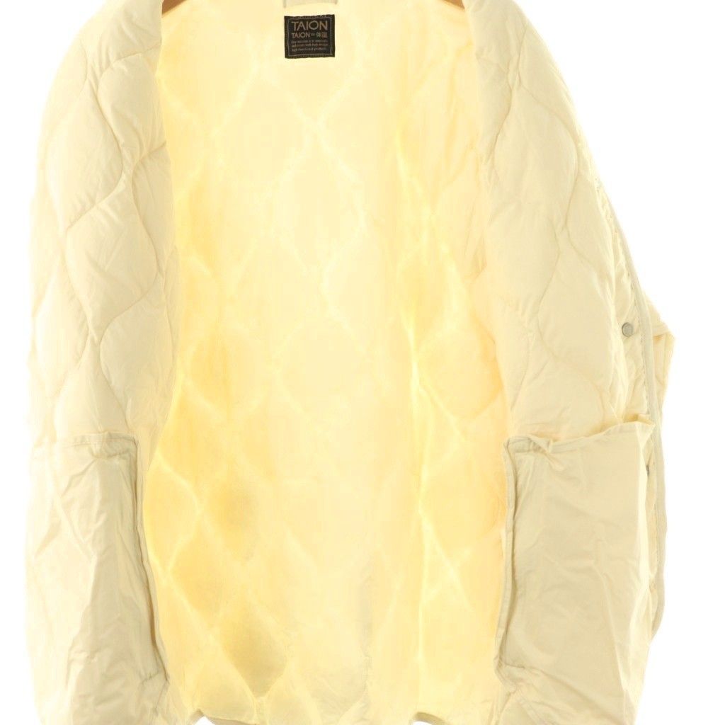 タイオン TAION キルティングダウンジャケット アイボリー /ES □OS