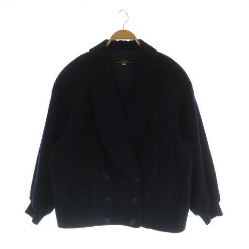 レリアン Leilian ウール混ショートコート ジャケット ニット 切替