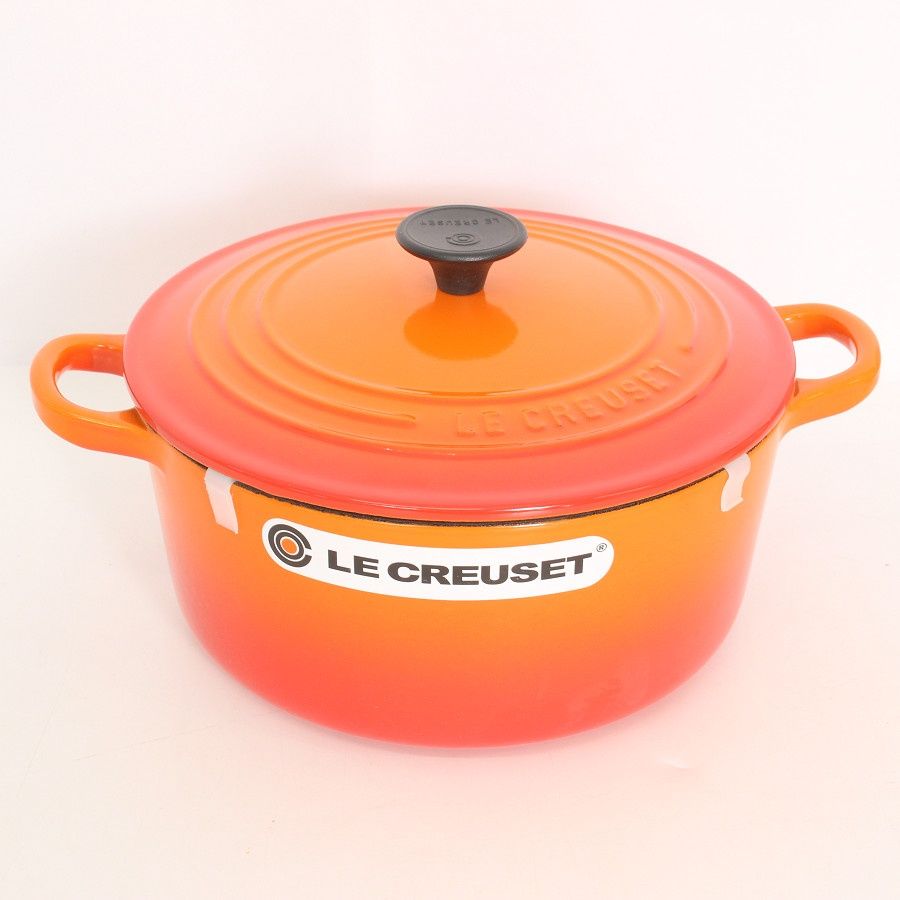 ル クルーゼ ココット ロンド 22 cm オレンジ 25001 09 ホーロー 両手鍋 本体