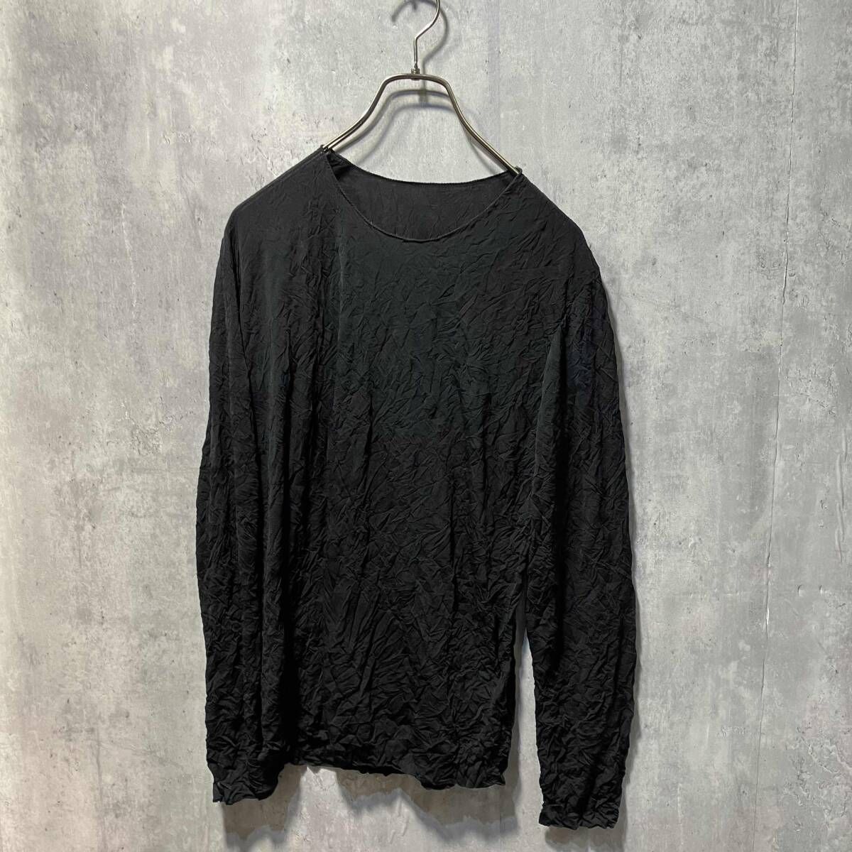 サイズM　イッセイミヤケ　シワ加工　長袖　カットソー ISSEY ショップ MIYAKE イッセイミヤケ／IM53-FJ122／シワ加工