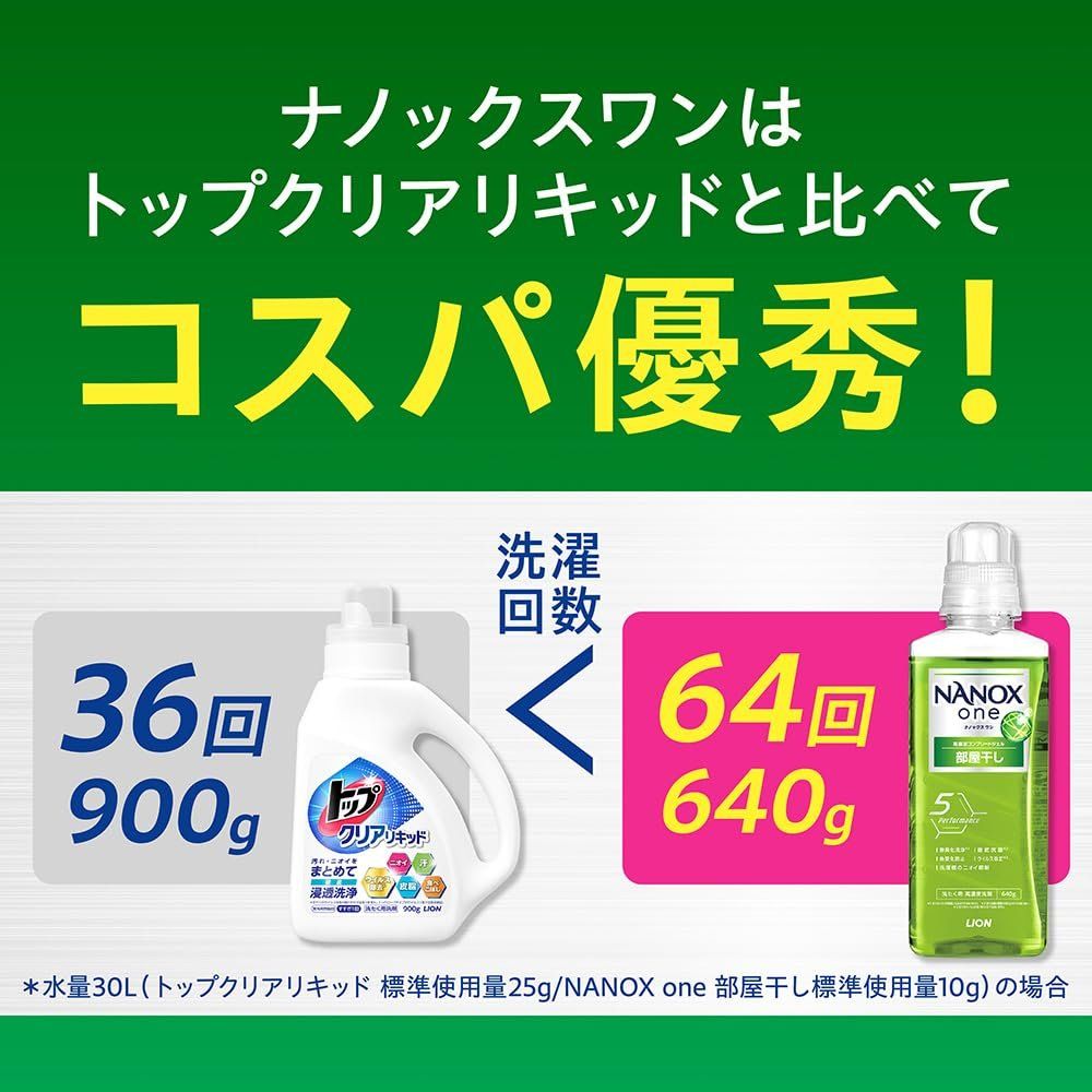 NANOX ｏｎｅ ナノックスワン 部屋干し 詰替メガジャンボ フォレストグリーン1790 g 6袋