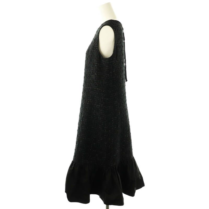 アナイ ANAYI 23SS ラメ ツイード ティアード ノースリーブ ワンピース