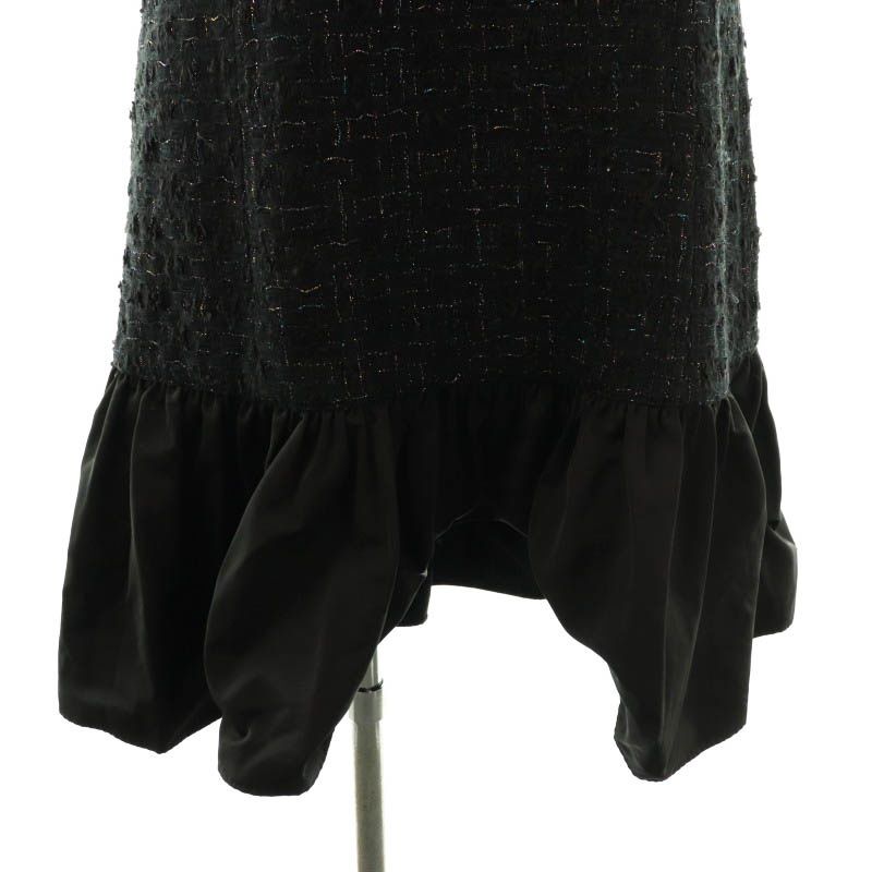 アナイ ANAYI 23SS ラメ ツイード ティアード ノースリーブ ワンピース