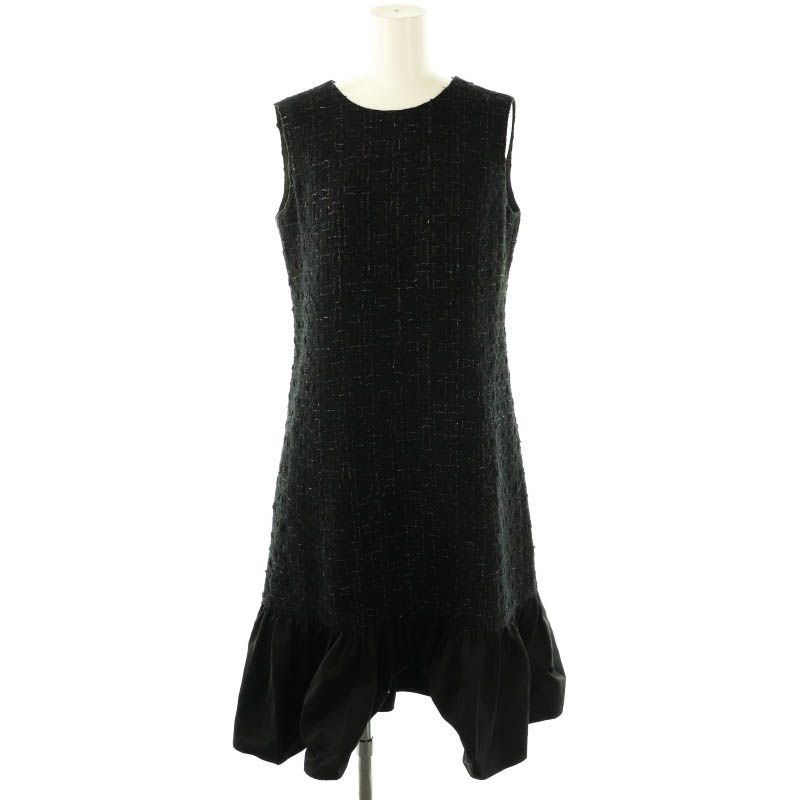 アナイ ANAYI 23SS ラメ ツイード ティアード ノースリーブ ワンピース