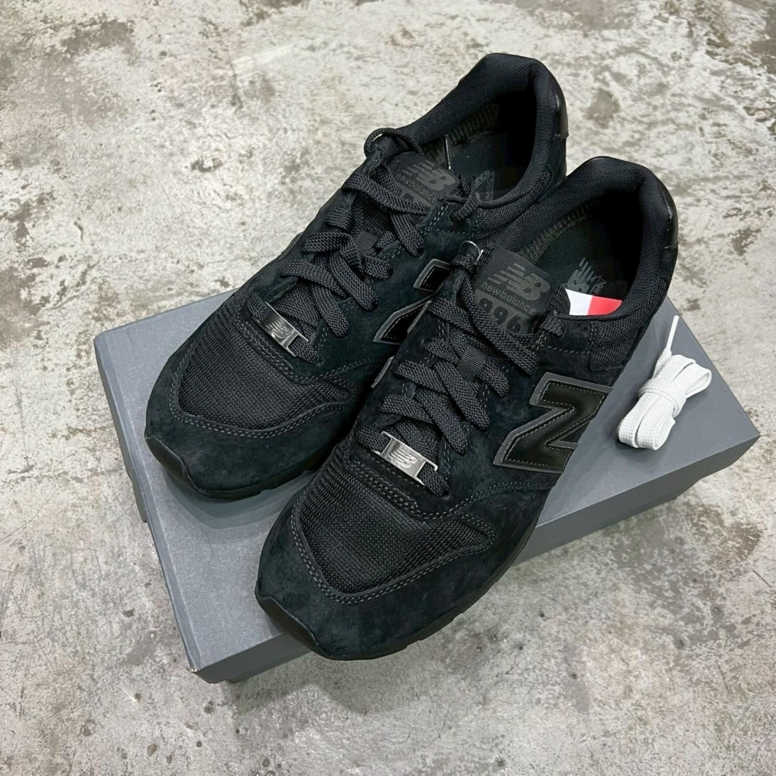 国内正規 未使用 NEW BALANCE CM996 BLACK スエード スニーカー 