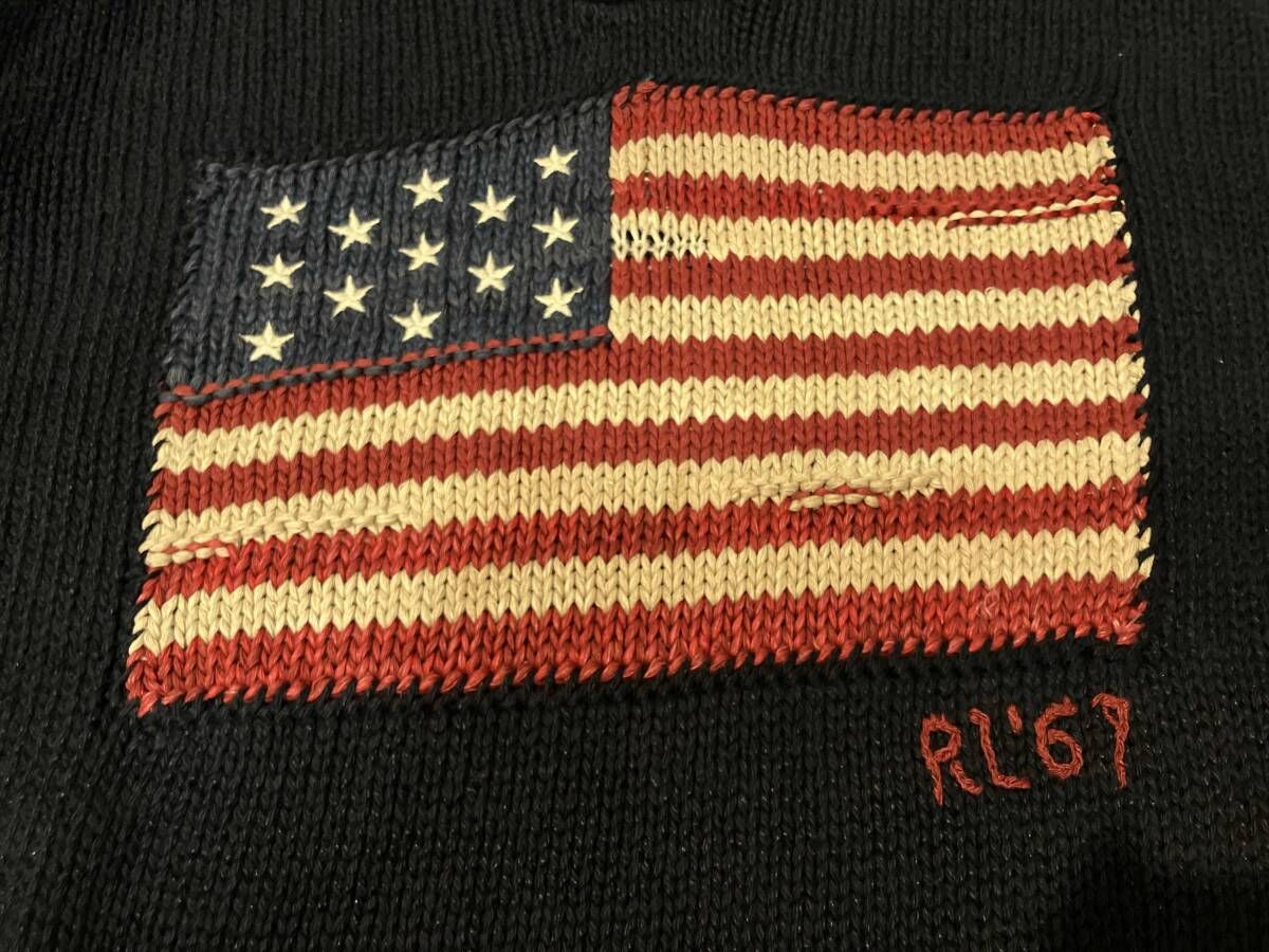 POLO RALPH LAUREN ポロラルフローレン 星条旗ニット ネイビー L