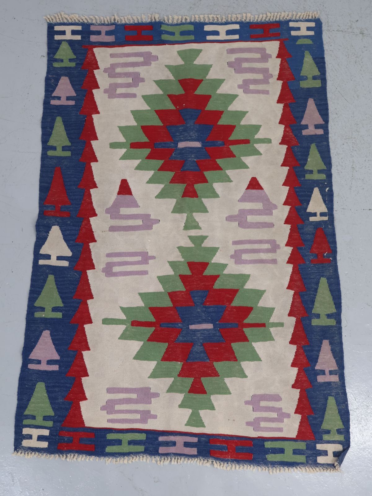 ヴィンテージ トルコ ハンドメイド ラグ キリム [1770 x 1140] - メルカリ