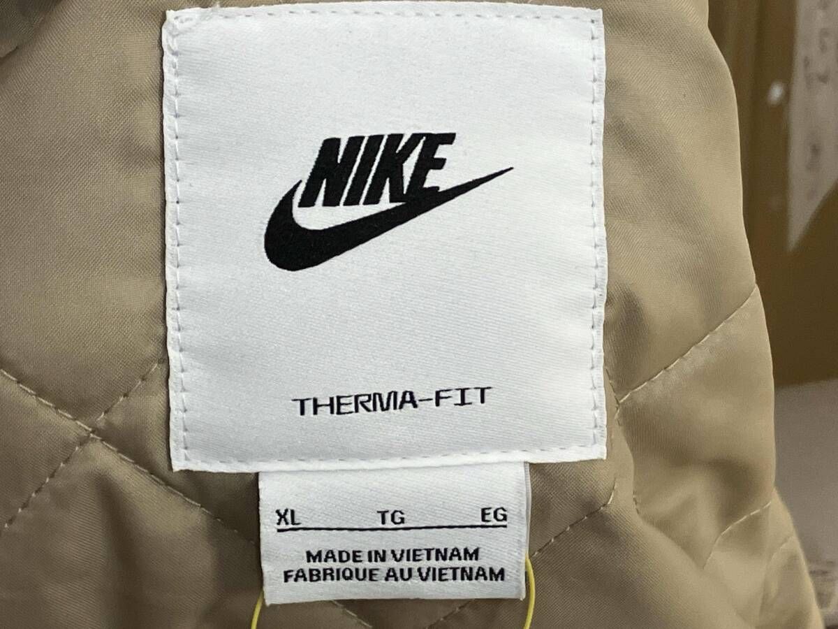 NIKE ナイキ AU SATIN DUGOUT JKT KHAKI/WHITE AUサテンダッグアウト