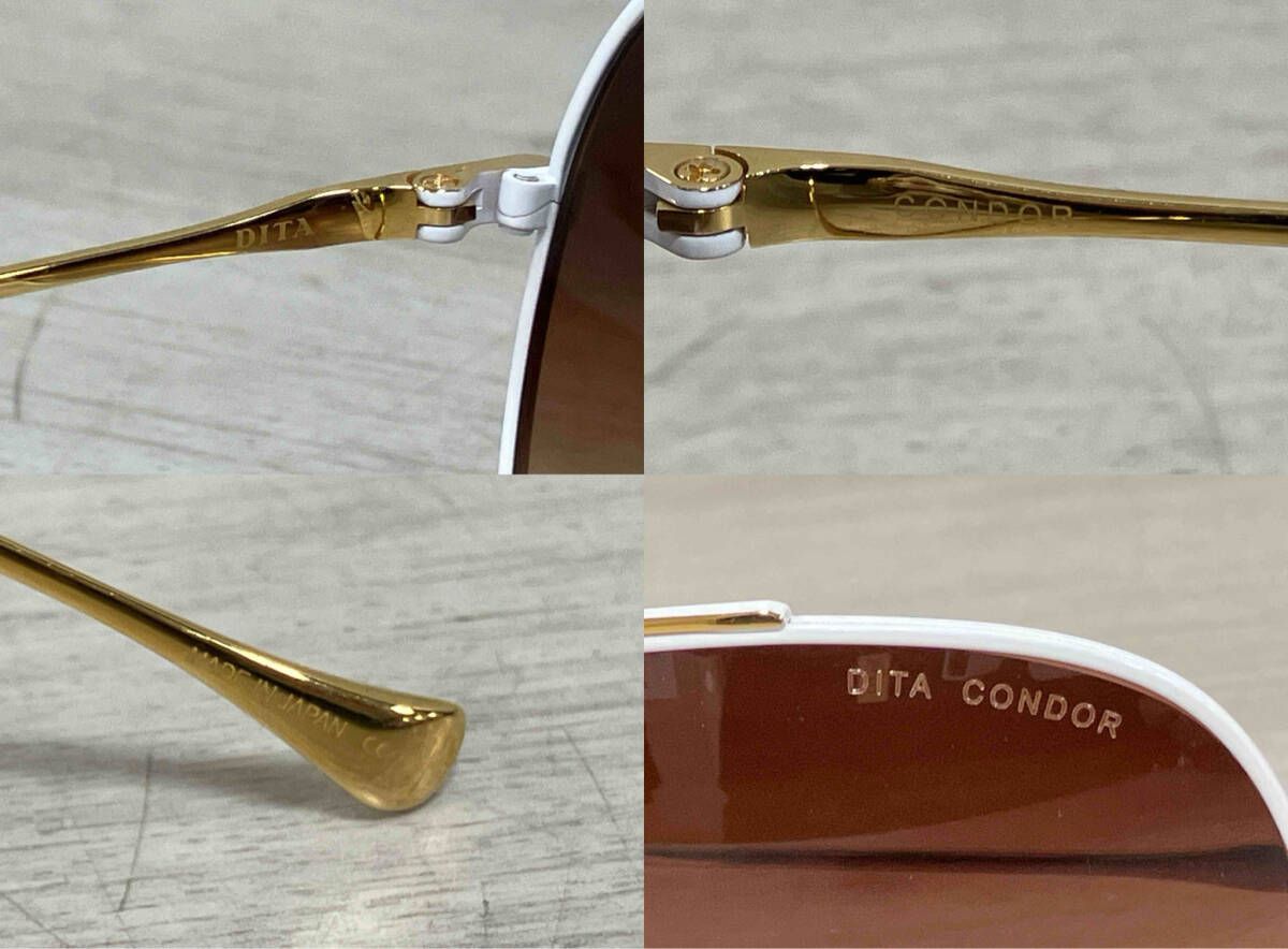 DITA/ディータ/サングラス/CONDOR/ホワイト×ゴールド/ダークブラウン