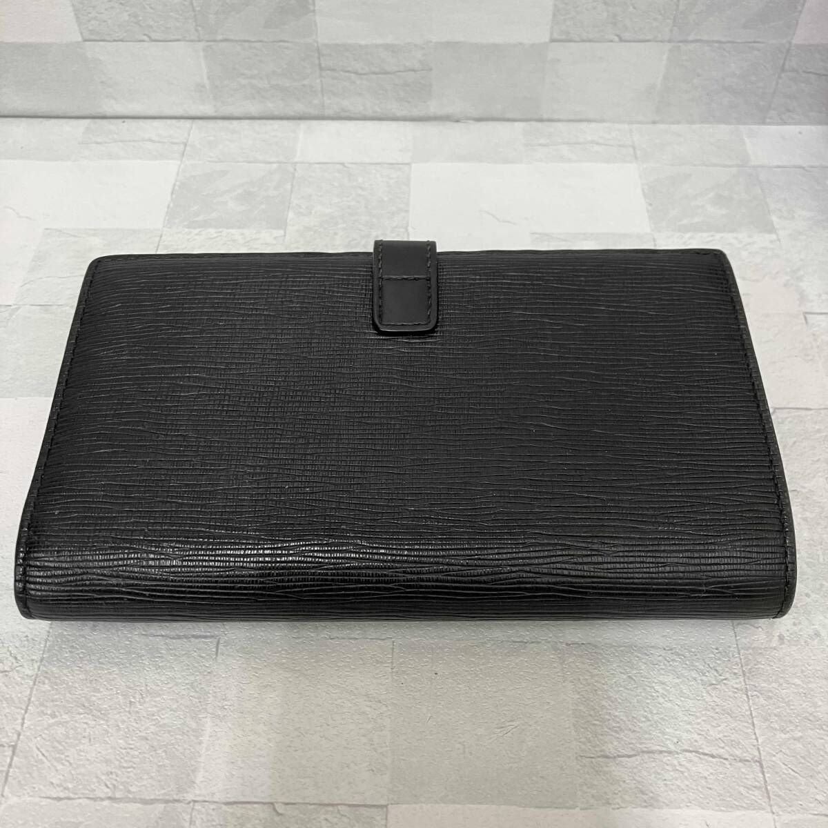 BALLY バリー 二つ折り財布 レザー ブラック ピンク カード大容量