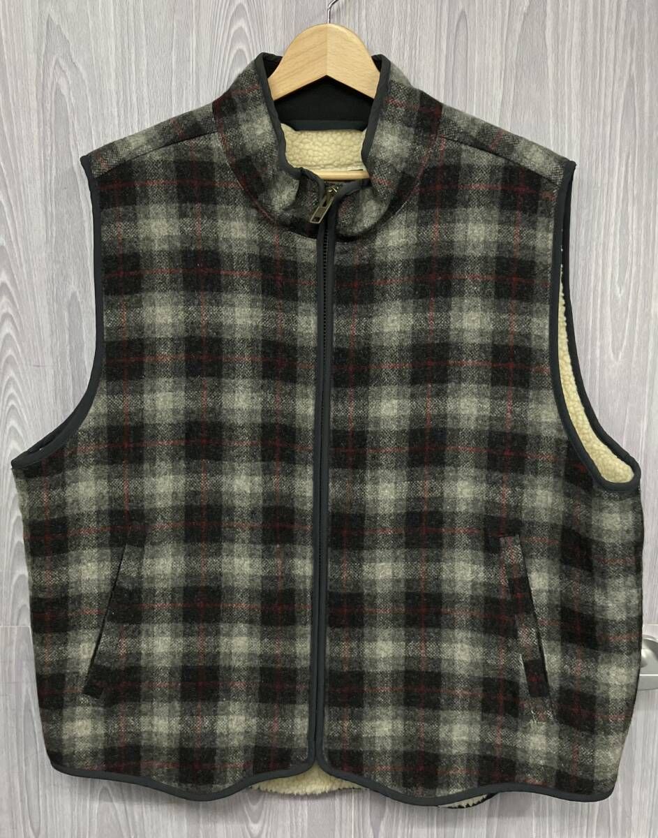 llbean ウールチェック　ベスト　xl L.L.BEAN／エルエルビーン／00s／ウール／ベスト／XL／チェック柄