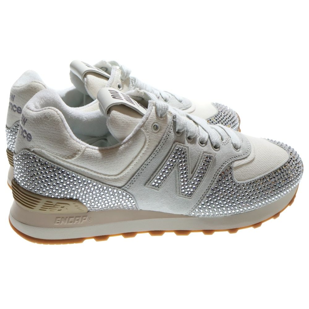 miumiu (ミュウミュウ) x New Balance 574 Crystal N Logo Sneakers