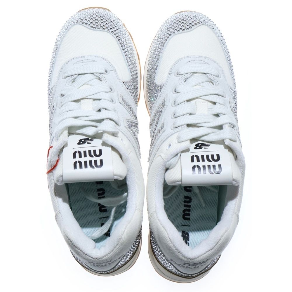 miumiu (ミュウミュウ) x New Balance 574 Crystal N Logo Sneakers
