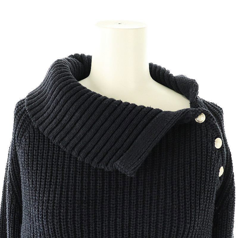 アナイ ANAYI 25SS アシメカラーラグラン プルオーバー ニット