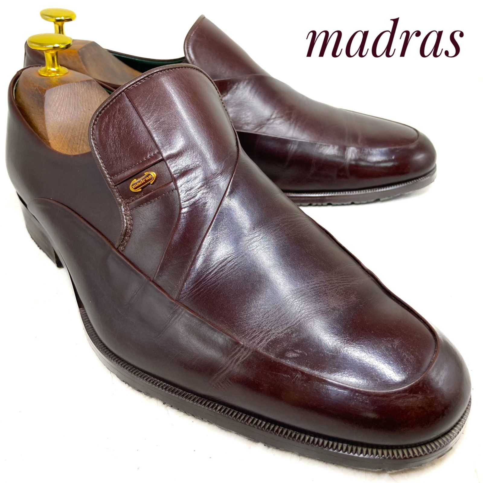 madras マドラス センターエラスティックローファー 茶 ブラウン 25cm 