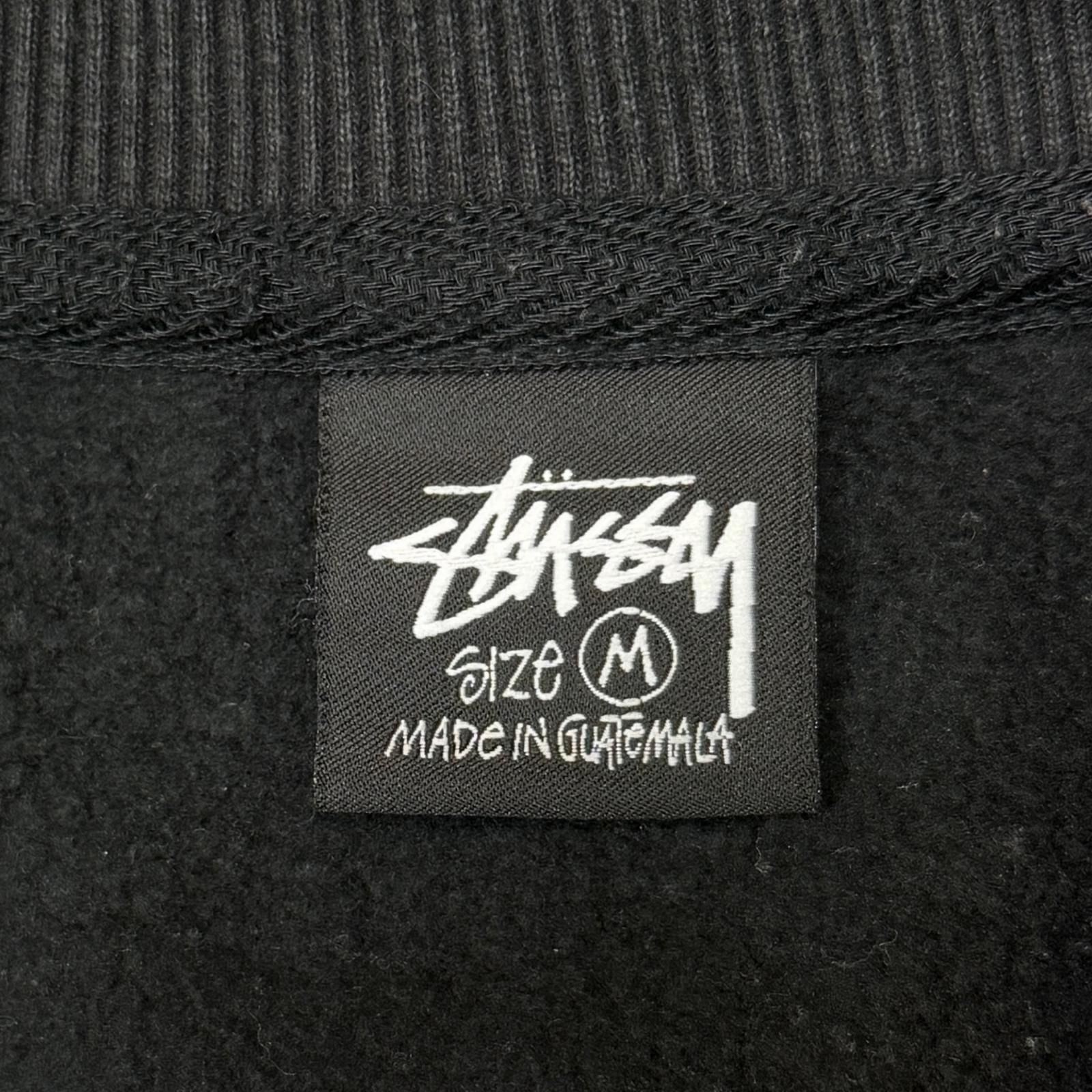 STUSSY ロゴクルーネックスウェット トレーナー ステューシー ブラック M （6895M） STUSSY ロゴクルーネックスウェット トレーナー ステューシー ブラック