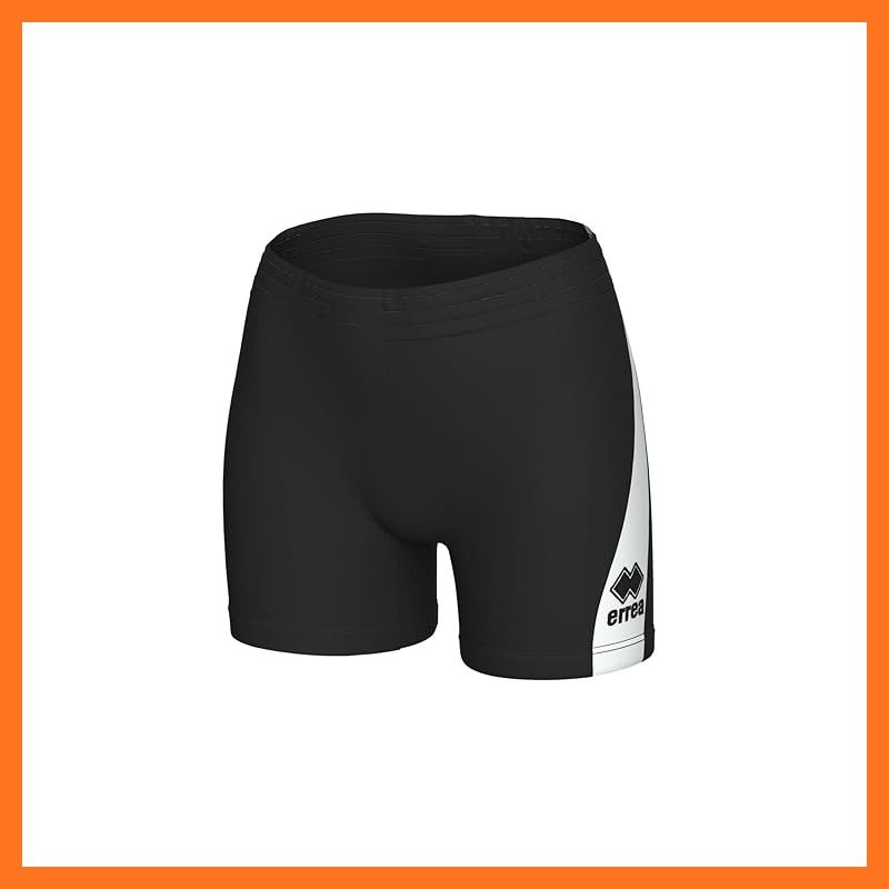 【新品】 ERREA コンペティション ショートパンツ ガールズ [ PRO JR ] 内股ガセット ストレッチウエスト 通気性がよく速乾性があるソフトな生地 (YXSサイズ) ブラック/ホワイト HP0C1Z02500 【正規品】 1