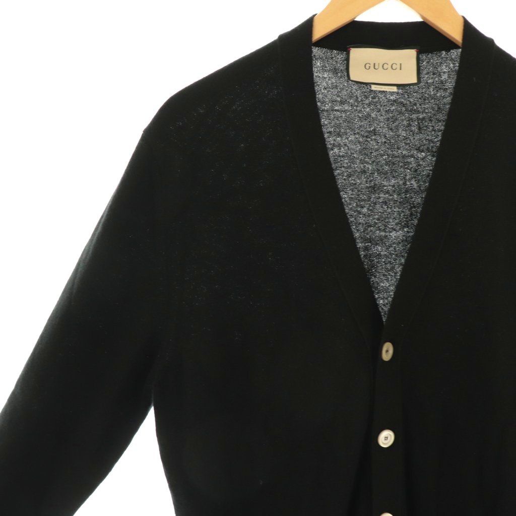 グッチ GUCCI ロゴポケットカーディガン ニット 長袖 カシミヤ ウール