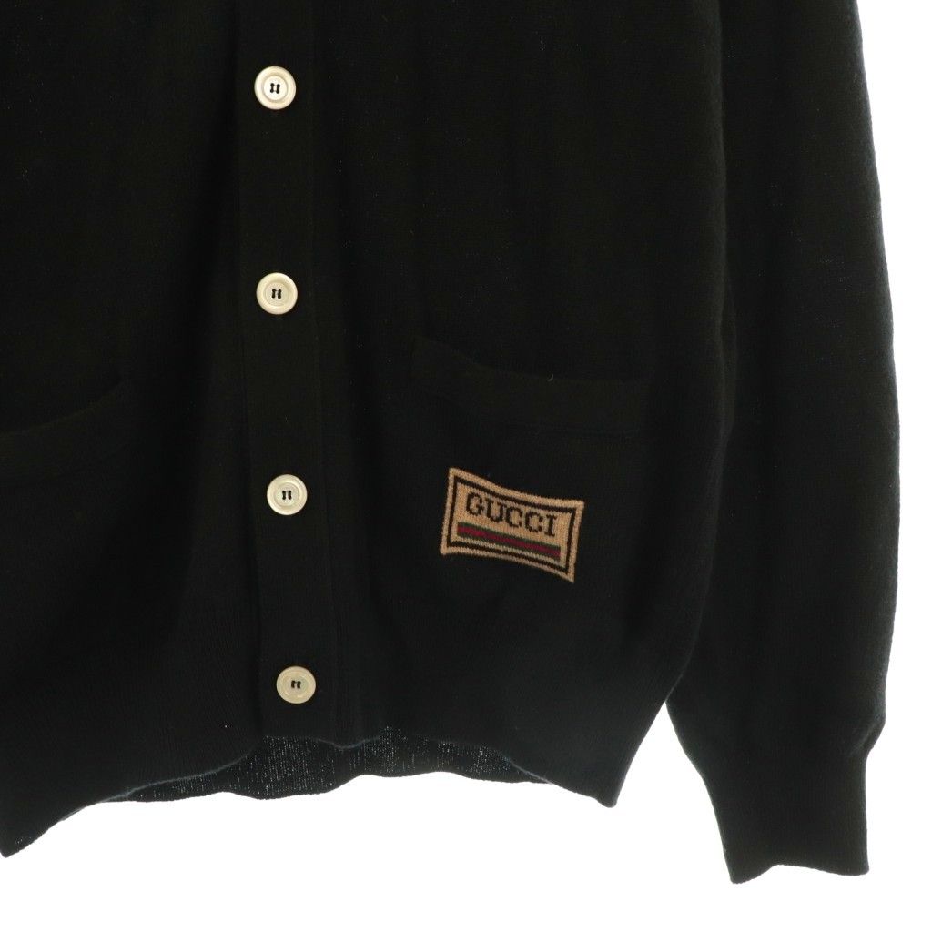 グッチ GUCCI ロゴポケットカーディガン ニット 長袖 カシミヤ ウール