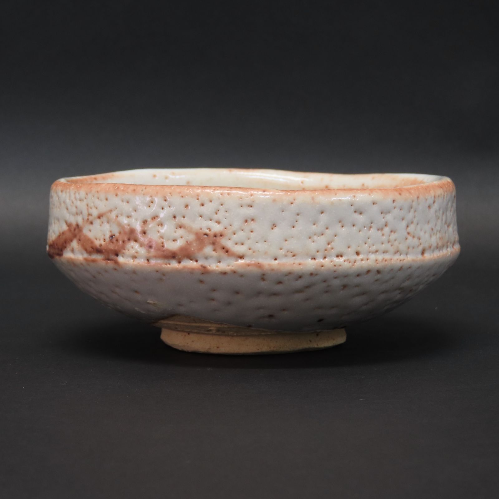 02s71 美品 樋口統三 真作保証 絵志野 茶碗 養心窯 茶道具 在銘 共箱