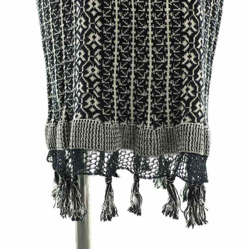 マメクロゴウチ Mame Kurogouchi Rib Jacquard Pedicel Knit Dress