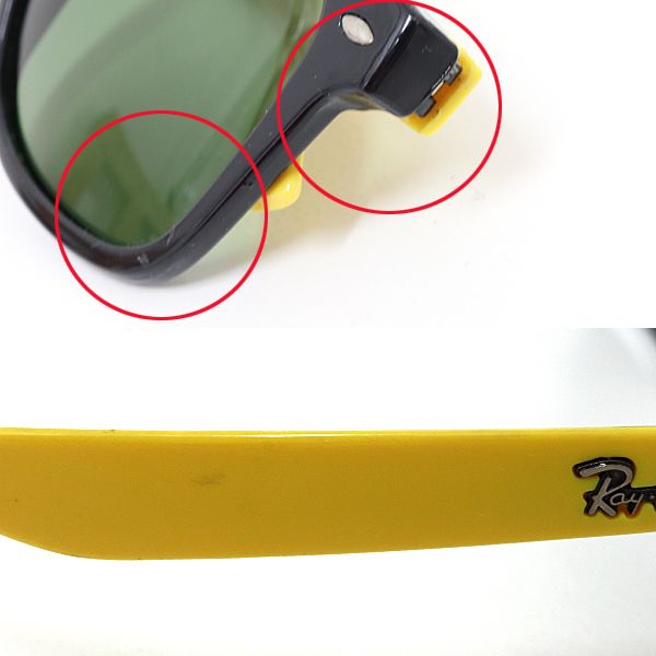 レイバン Ray-Ban サングラス zx300　イエロー ブラック 【中古】Aランク レイバン Ray-Ban サングラス zx300 イエロー ブラック 【中古】A