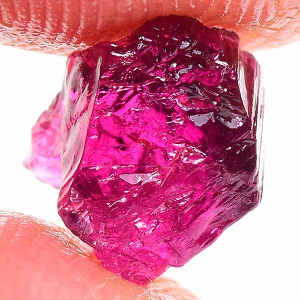 AAA級◆天然赤トルマリン原石YTH186Q3/181Q01D 世界の原石:トルマリン 2.05ct:0972】非加熱 タンザニア産 紅電気石