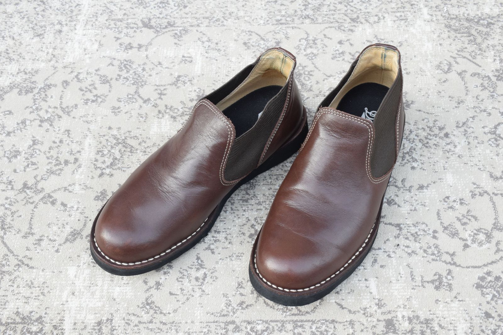 【抜群の着脱しやすさ】Danner ダナー D910005 サイドゴア ショートカットブーツ ステッチダウン製法 茶 ブラウン US8 / 26cm【W3466】