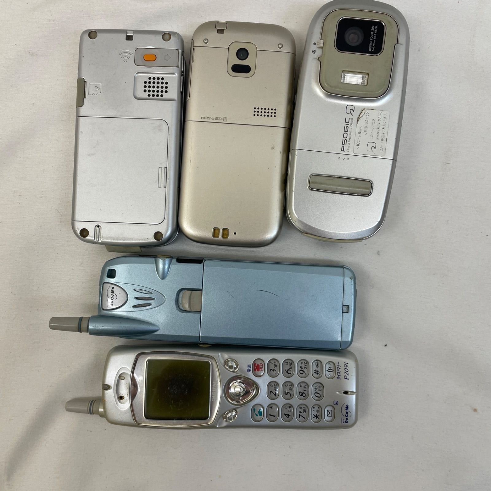 K【ジャンク】ガラケー5点セット まとめ売り シルバー系 - メルカリ