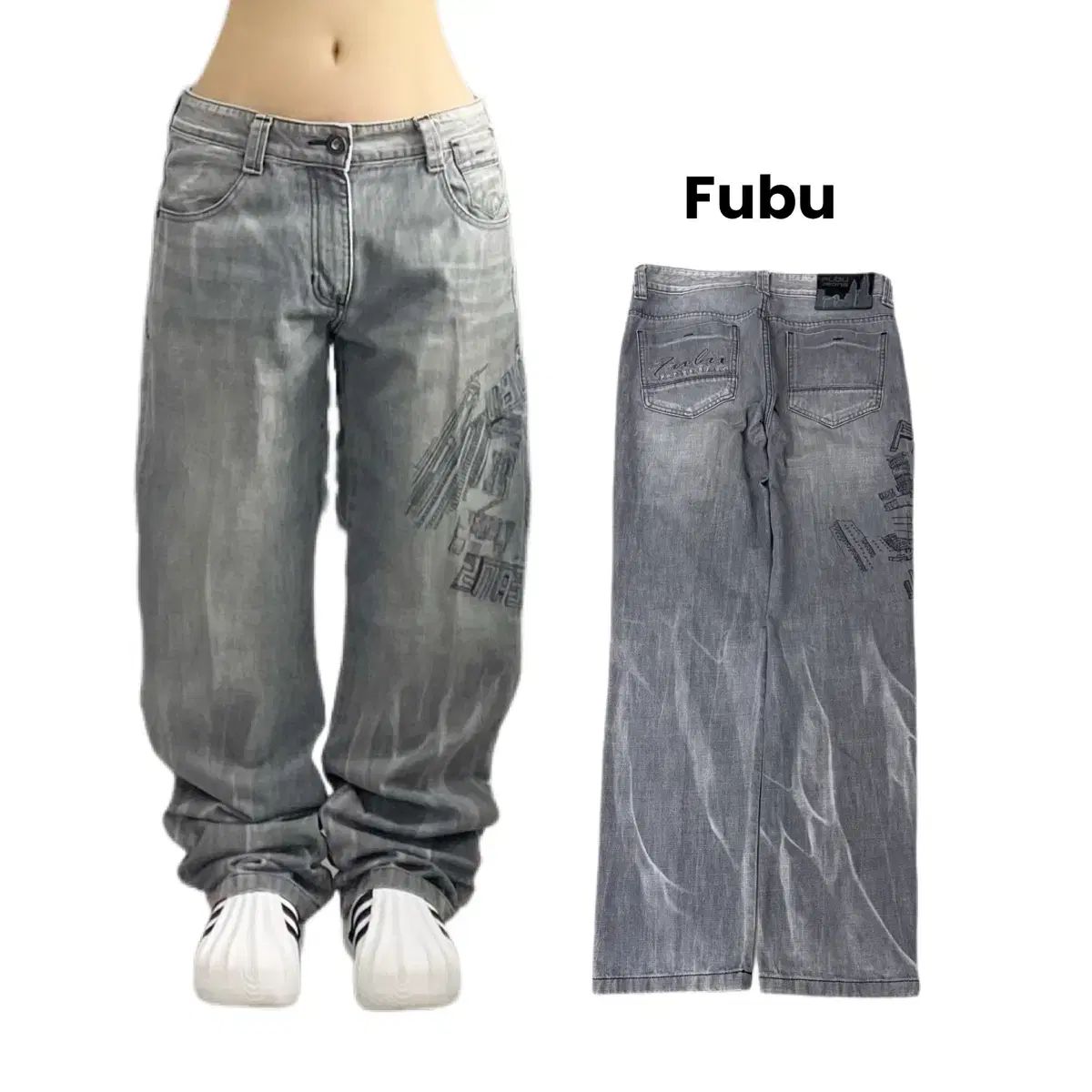 FUBU フブ オールドスクール ワイド ウォッシュ デニムパンツ 【公式通販】