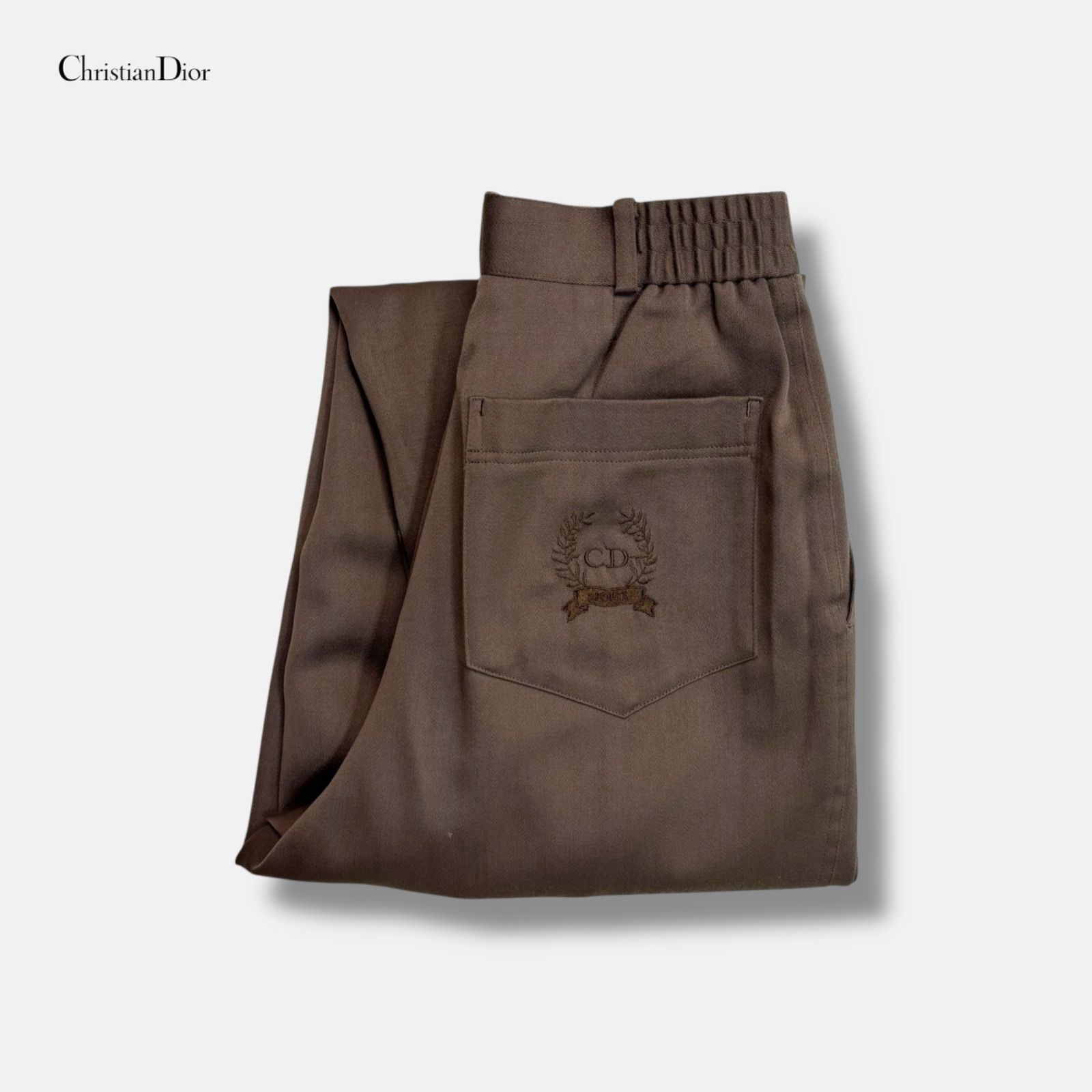 Christian Dior Sports ウールワイドスラックスパンツ ブラウン