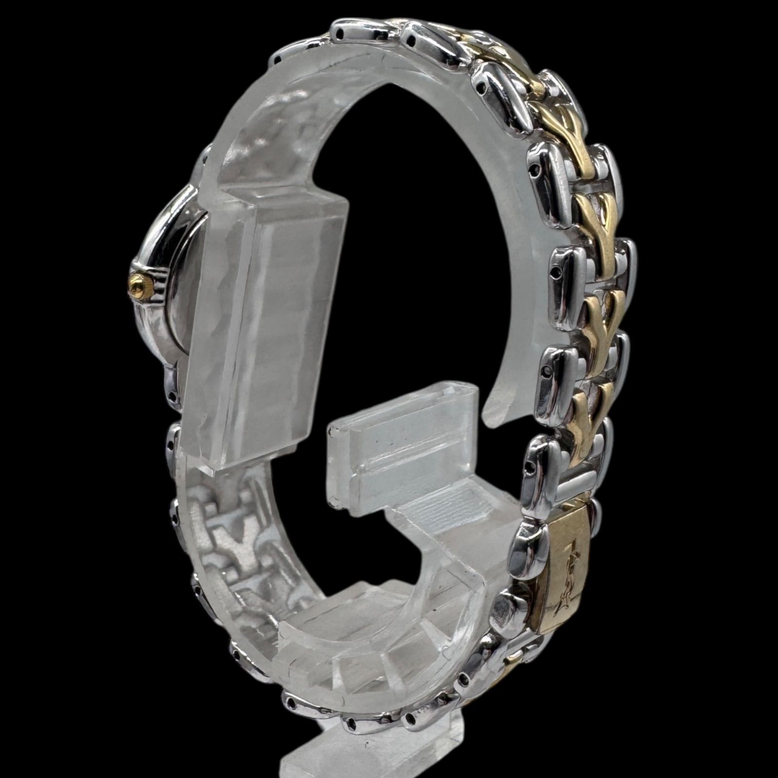 新品電池稼働 箱付き YVES SAINT LAURENT イヴサンローラン Yベルト